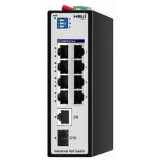 8-Port PoE Industrial Switch HRUI HR500-AF-811GS