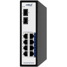 8-Port PoE Gigabit Industrial Switch HRUI HR500-AFG-82S