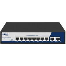 8-Port PoE Gigabit Switch HRUI HR900-AFG-82N