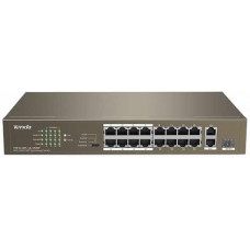 16-Port PoE + 2GE/1SFP Switch TENDA TEF1118P-16-150W