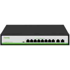 10-Port 10/100/1000Mbps PoE Switch TIANDY TC-P3S010 TC-P3S010 (G/0820/AT/110)