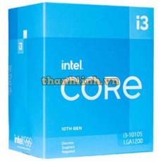 CPU Intel Core i3 10105 (Intel LGA1200 - 4 Core - 8 Thread - Base 3.7Ghz - Turbo 4.4Ghz - Cache 6MB)