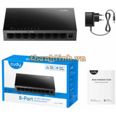 Switch 8 port Gigabit không quản lý, vỏ sắt Cudy GS108
