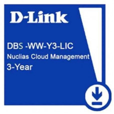 Nuclias 3-year license for Cloud Switch D-Link DBS-WW-Y3-LIC