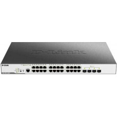 24-port 10/100/1000 Mbps PoE + 4-port 10G SFP+ L2 GB Managed Switch D-Link DGS-3000-28XMP