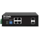 4-Port Gigabit PoE + 2-Port Gigabit SFP Industrial Unmanaged Switch D-Link DIS-F1006PS-E