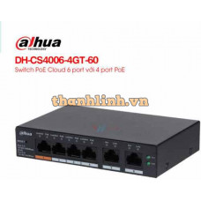 Switch PoE Cloud 6 port DAHUA DH-CS4006-4GT-60