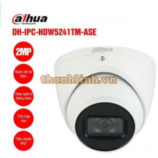 Camera Dome Cảm biến CMOS kích thước 1/2.8” 2MP Dahua DH-IPC-HDW5241TM-ASE