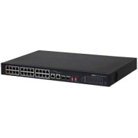 Switch PoE 24 port (hỗ trợ 2 cổng Uplink 1G + 2 cổng quang) Layer 2 unmanaged. Dahua DH-PFS3226-24ET-240