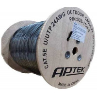 Cáp mạng Aptek CAT5e UTP Copper Outdoor 24AWG, vở nhựa PE, có dây cường lực Aptek 530-1123-2