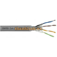 CAT.7 S-FTP LSZH DCA, 4 pair for 10GB 600Mhz 23 AWG, 305m , Bọc nhôm chống nhiễu từng đôi, bọc thêm lưới đồng ở ngoài - màu xám. Dintek 1105-05007