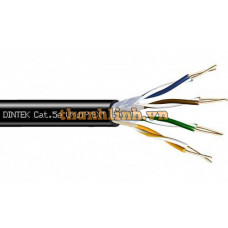 CAT.5e Cáp mạng ngoài trời có gel chống ẩm, 305m, vỏ PE chịu nhiệt, cáp thả cống Dintek 1101-03039