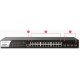 Switch 24 Port Gigabit PoE L2+ Managed Switch with 4 slot SFP+ 10G uplink port , 2 nguồn dự phòng DC12V và 48V Draytek VigorSwitch P2282x