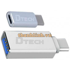 Đầu Đổi Type-C -> USB 3.0 & Micro USB DTECH DT-0007