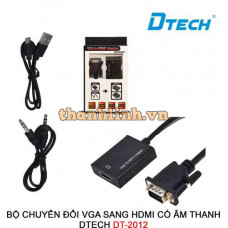 Bộ Chuyển Đổi VGA -> HDMI Có Âm Thanh DTECH DT-2012