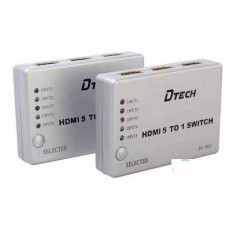 Bộ gộp HDMI 5 vào 1 ra Dtech DT-7021