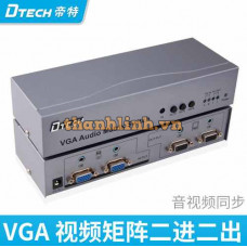 Bộ Switch Vga Audio 2-2 Dtech 500Mhz (DT - 7027)