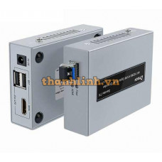 Hộp Nối Dài HDMI + USB KVM -> Cáp Quang 4K DTECH DT-7052-20KM