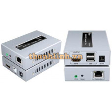 Hộp Nối Dài HDMI + USB KVM -> LAN 100m DTECH DT-7054A 2ND IR