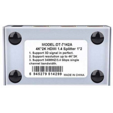 Bộ chia HDMI 1 ra 2 chính hãng cao cấp Dtech DT-7142A