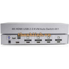 Bộ gộp KVM 4-1 USB HDMI DTECH DT-8141B