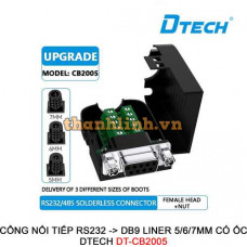 Cổng Nối Tiếp RS232 -> DB9 Liner 5/6/7mm Có Ốc DTECH DT-CB2005