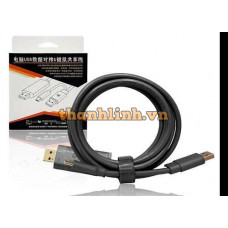 Cáp chuyển USB Link 2.0 + Type-C Dài 2m Màu Xám DTECH TB-2915