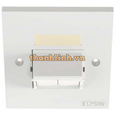 Mặt ổ cắm mạng có nắp che – shuttered faceplate Panduit – 2 cổng – NKUKS2SAW