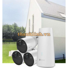 Bộ 3 Camera Wi-Fi an ninh chạy pin cho ngôi nhà thông minh Ezviz LC1C Ezviz BC1-B3