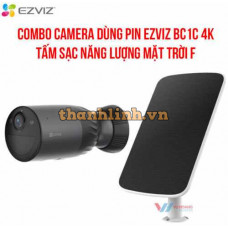 Combo camera dùng pin Ezviz BC1C 4K + tấm sạc năng lượng mặt trời F