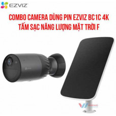 Combo camera dùng pin Ezviz BC1C 4K + tấm sạc năng lượng mặt trời F