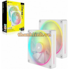Bộ 2 quạt máy tính Corsair iCUE LINK LX140 RGB White CO-9051032-WW