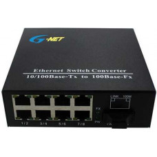 Bộ chia mạng 1 cổng quang cổng RJ45 đồng G-Net G-UES-1FX8TX