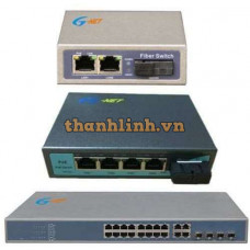Bộ chuyển mạch kèm converter quang có POE 1 cổng SFP 4 cổng mạng Lan G-UES-1GX4GT-SC20G