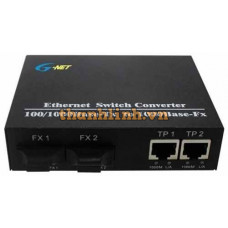 Bộ chuyển mạch kèm converter quang có POE 2 cổng SFP 2 cổng mạng Lan G-UES-2GX2GT-SFP