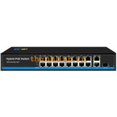 Bộ chia mạng 16-Port 10/100Base-TX PoE Switch G-NET GX-PES-16TPH1GX2GT-SFP