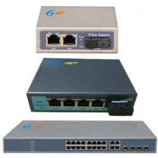 Switch mạng 8x1000-TX PoE PSE+1x1000-FX,dual fiber,20KM,SC,total :120W G-Net GX-PES-1GX8GP-SC20S