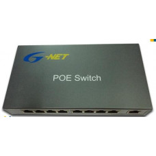 8 Port RJ45 PoE Switch + 1 Port Quang SC 20Km dual fiber G-Net kênh HHD-190G/PGE-AF