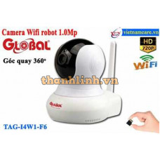 Camera IP WIFI PTZ , 1 0 Megapixel Đàm thoại 2 chiều , báo động Global TAG-I4W1-F6