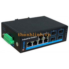 Bộ chuyển đổi quang PoE công nghiệp 10/100/1000Mbps GNETCOM G-IES7146G-SFP