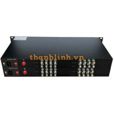 Bộ chuyển đổi Video quang 16 kênh GNETCOM HL-16V-20T/R 1080P