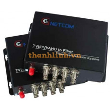 Bộ chuyển đổi Video quang 8 kênh GNETCOM HL-8V-20T/R 1960P