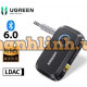 Bộ Thu Bluetooth 6.0 Ugreen 55546 BT509 – Hỗ Trợ LDAC, Khử Ồn, Cổng AUX 3.5mm – Thiết Bị Nhận Bluetooth Âm Thanh Hi-Res Không Dây Cho Dàn Âm Thanh/Loa Có Dây – Đàm Thoại Rảnh Tay, Pin 15 Giờ