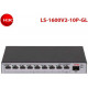 Bộ chia mạng H3C S1600V2-10P L2 với 9*10/100/1000BASE-T Ports and 1*100M/1G SFP Port, (AC) LS-1600V2-10P-GL