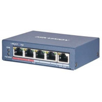 Thiết bị chuyển mạch 4 x 100M PoE port, 1 x 100M uplink port, 802.3af/at, PoE 58W Hikvision DS-3E0105P-E
