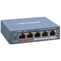 Switch PoE 4 ports quản lý qua cloud Hikvision DS-3E1106P-EI/M
