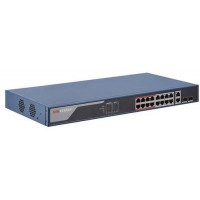 Thiết bị chuyển mạch 16 x 100M PoE port, 2 x 1000M combo port, 802.3af/at, PoE 230W Hikvision DS-3E1318P-E