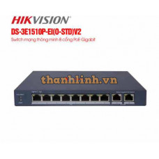 Switch PoE 8 cổng Hikvision DS-3E1510P-EI(O-STD)V2