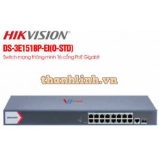 Switch PoE 16 cổng Hikvision DS-3E1518P-EI(O-STD)