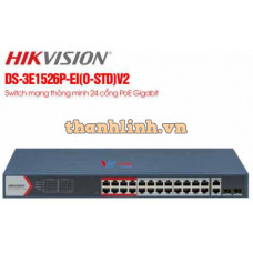 Switch PoE 24 cổng Hikvision DS-3E1526P-EI(O-STD)V2